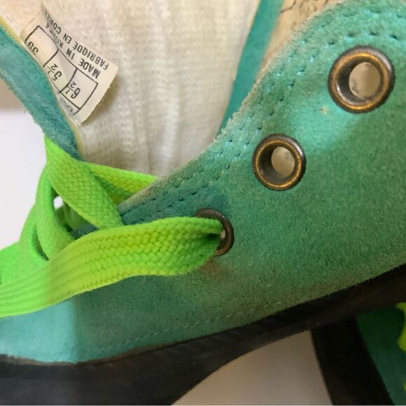 Vtg Five-Ten 5.10 Climbing Shoe US 6.5 Lace-Up Blue Suede Leather Made in Korea - Picture 5 of 7